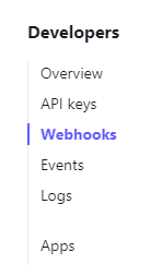 Seccionar webhooks